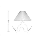 Hospitality furniture - Ceramic White Linen Table Lamp - www.oroatrade.com