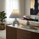 Hospitality furniture - Ceramic Cream Linen Table Lamp - www.oroatrade.com