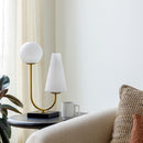 Modern European furniture - White 2-Light Accent Table Lamp - www.oroatrade.com