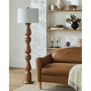 Modern European furniture - Beige Linen Accent Floor Lamp - www.oroatrade.com