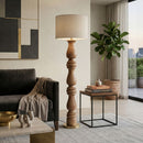 Modern European furniture - Beige Linen Accent Floor Lamp - www.oroatrade.com
