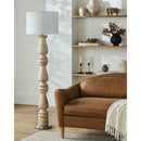 Modern European furniture - White Linen Accent Floor Lamp - www.oroatrade.com