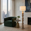 Modern European furniture - White Linen Accent Floor Lamp - www.oroatrade.com