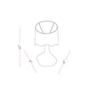 Hospitality furniture - Wavy Rattan Accent Table Lamp - www.oroatrade.com