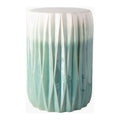 Modern European furniture - Ridged Ceramic Garden Stool - www.oroatrade.com
