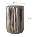 Modern European furniture - Ridged Ceramic Garden Stool - www.oroatrade.com