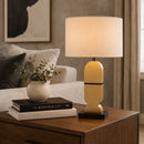 Contract furniture - Brown Geometrical Base Table Lamp - www.oroatrade.com