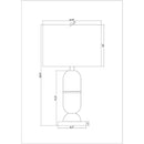 Contract furniture - Brown Geometrical Base Table Lamp - www.oroatrade.com