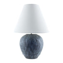 Contract furniture - Sandblasted Gray Ceramic Table Lamp - www.oroatrade.com