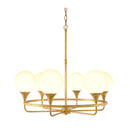 Hospitality furniture - 6-Light White Glass Chandelier - www.oroatrade.com