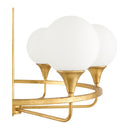 Hospitality furniture - 6-Light White Glass Chandelier - www.oroatrade.com