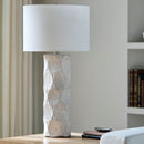 Hospitality furniture -- White Linen Shade Floor Lamp - www.oroatrade.com