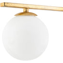 Hospitality furniture - White Glass 5-Light Linear Chandelier - www.oroatrade.com