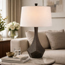 Hospitality furniture - Gray Faceted Accent Table Lamp - www.oroatrade.com