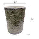 Modern European furniture - Carved Ceramic Garden Stool - www.oroatrade.com