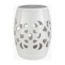 Modern European furniture - Openwork Glazed Ceramic Garden Stool - www.oroatrade.com