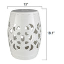 Modern European furniture - Openwork Glazed Ceramic Garden Stool - www.oroatrade.com
