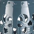 Modern European furniture - Openwork Glazed Ceramic Garden Stool - www.oroatrade.com