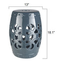 Modern European furniture - Openwork Glazed Ceramic Garden Stool - www.oroatrade.com