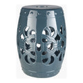 Modern European furniture - Openwork Glazed Ceramic Garden Stool - www.oroatrade.com