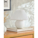 Hospitality furniture - Pleated Linen Ceramic Table Lamp - www.oroatrade.com