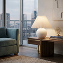 Hospitality furniture - Pleated Linen Ceramic Table Lamp - www.oroatrade.com