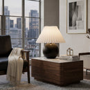 Hospitality furniture - Pleated Linen Ceramic Table Lamp - www.oroatrade.com