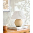 Hospitality furniture - Pleated Linen Ceramic Table Lamp - www.oroatrade.com