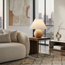 Hospitality furniture - Pleated Linen Ceramic Table Lamp - www.oroatrade.com