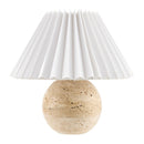 Hospitality furniture - Pleated Linen Travertine Table Lamp - www.oroatrade.com