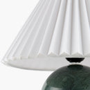 Hospitality furniture - Pleated Linen Travertine Table Lamp - www.oroatrade.com