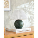 Hospitality furniture - Pleated Linen Travertine Table Lamp - www.oroatrade.com