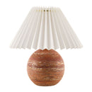 Contract furniture - Red Travertine Base Table Lamp - www.oroatrade.com
