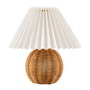 Modern European furniture - Pleated Shade Rattan Table Lamp - www.oroatrade.com