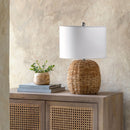 Hospitality furniture - Rattan White Cotton Table Lamp - www.oroatrade.com