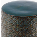 Modern European furniture - Carved Pattern Ceramic Garden Stool - www.oroatrade.com
