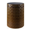 Modern European furniture - Carved Pattern Ceramic Garden Stool - www.oroatrade.com
