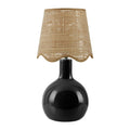Hospitality furniture - Wavy-Edge Rattan Ceramic Table Lamp - www.oroatrade.com