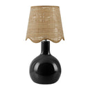 Hospitality furniture - Wavy-Edge Rattan Ceramic Table Lamp - www.oroatrade.com