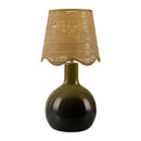 Hospitality furniture - Wavy-Edge Rattan Ceramic Table Lamp - www.oroatrade.com