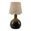 Hospitality furniture - Wavy-Edge Rattan Ceramic Table Lamp - www.oroatrade.com