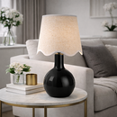 Hospitality furniture - Wavy-Edge Rattan Ceramic Table Lamp - www.oroatrade.com