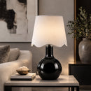 Hospitality furniture - Wavy-Edge Rattan Ceramic Table Lamp - www.oroatrade.com