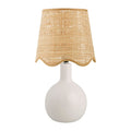 Hospitality furniture - Wavy-Edge Rattan Ceramic Table Lamp - www.oroatrade.com