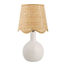 Hospitality furniture - Wavy-Edge Rattan Ceramic Table Lamp - www.oroatrade.com