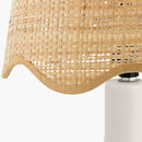 Hospitality furniture - Wavy-Edge Rattan Ceramic Table Lamp - www.oroatrade.com