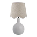 Hospitality furniture - Wavy-Edge Rattan Ceramic Table Lamp - www.oroatrade.com