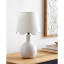 Hospitality furniture - Wavy-Edge Rattan Ceramic Table Lamp - www.oroatrade.com