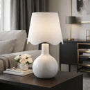 Hospitality furniture - Wavy-Edge Rattan Ceramic Table Lamp - www.oroatrade.com
