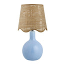 Hospitality furniture - Wavy-Edge Rattan Ceramic Table Lamp - www.oroatrade.com